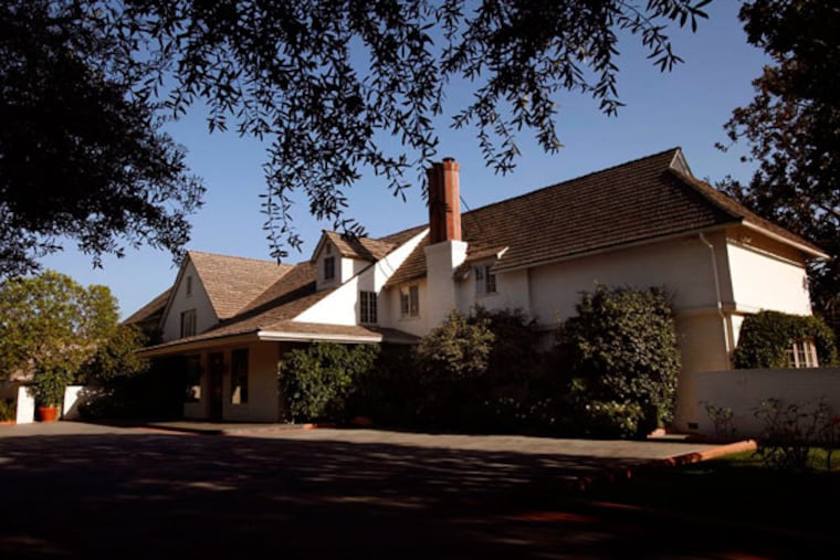 The Bob Hope estate in Toluca Lake, California, is on the market for $27.5 million. (Genaro Molina/Los Angeles Times/MCT)