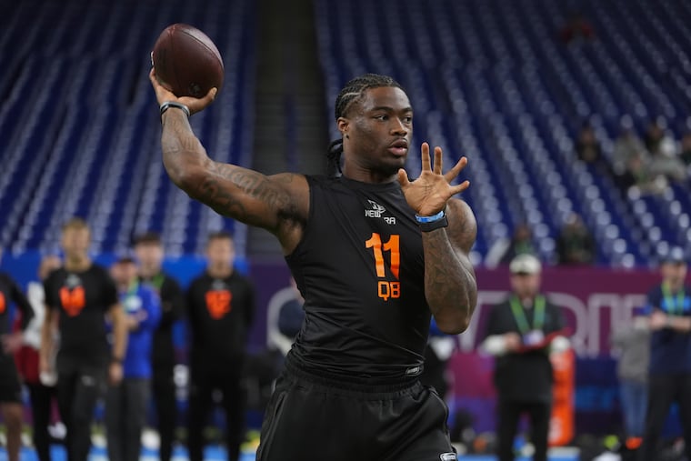 Alabama quarterback Jalen Milroe helped his draft stock at the NFL scouting combine.
