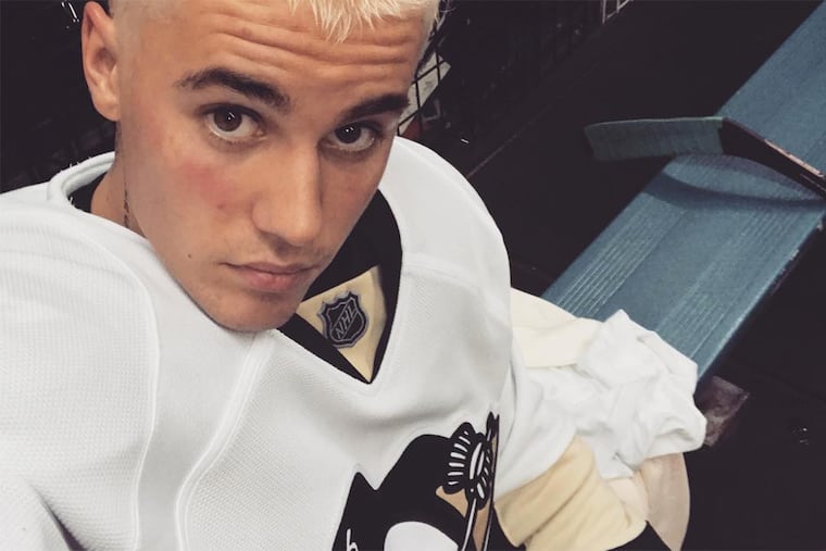 Justin Bieber took a selfie wearing a Pittsburgh Penguins jersey and posted it to his Instagram feed.