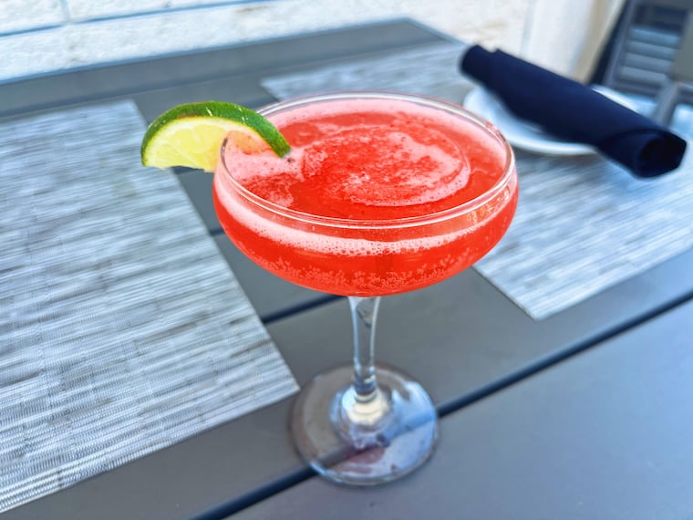 A strawberry daiquiri made with Pop's Homemade Italian Ice at Popi's Restaurant, 3120 S. 20th St.