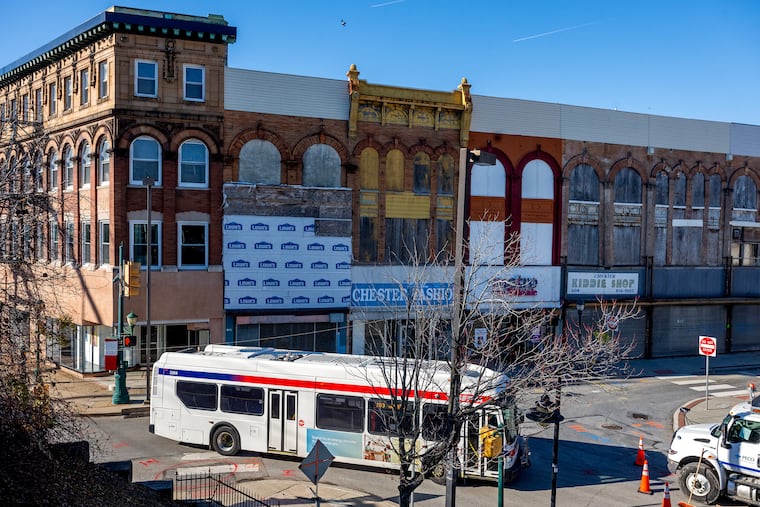 Sixth Street near Avenue of the States in downtown Chester in December.