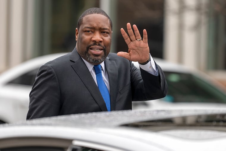 Councilmember Kenyatta Johnson leaves federal court after the government rested its case Wednesday after nearly 10 days of testimony and more than a dozen witnesses in his federal bribery trial.