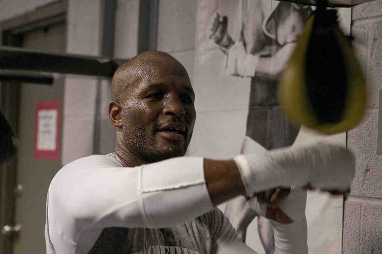 Bernard Hopkins is back in the gym preparing for a bout with Jean Pascal.