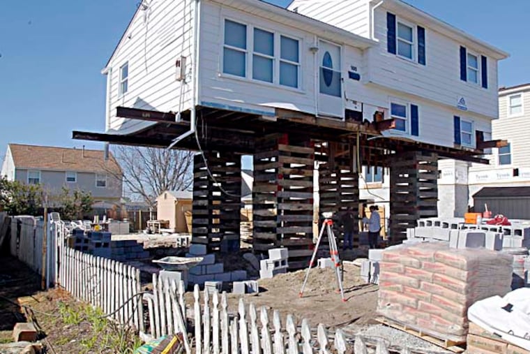 Raised up house on Hamilton Place in Brigantine, NJ 04-10-2014 ( AKIRA SUWA / Staff Photographer )