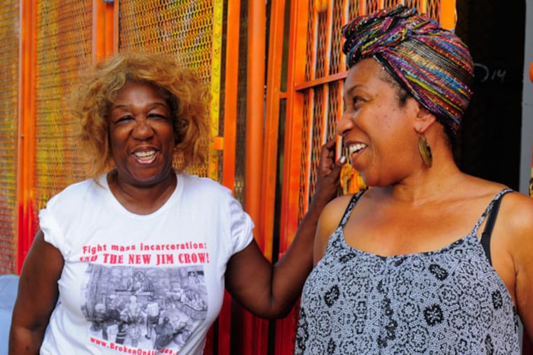 Karen Lee and Patricia Vickers both have incarcerated sons and work with the Human Rights Coalition for prisoners' rights. (Michael Pronzato/FOR THE DAILY NEWS)