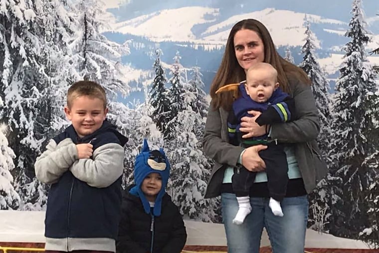 River Line train operator Jessica Haley, 41, shown here with her children, was killed in a collision with a tree on the tracks in Mansfield, Burlington County, on Oct. 14.