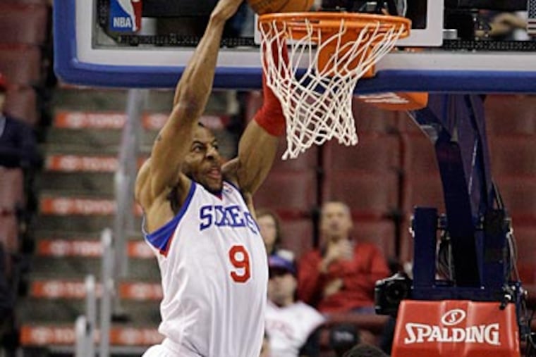 Andre Iguodala and the Sixers own a 7-3 record after the team's first 10 games. (Matt Slocum/AP)