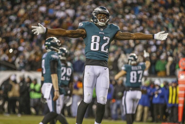 Torrey Smith celebrates during the playoff win against Atlanta.