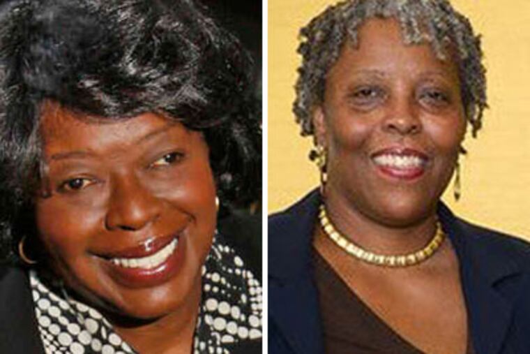 Ethics Board investigators searched the City Hall office of retiring Councilwoman Donna Reed Miller (left) on Friday looking for evidence that she used city resources to aid the campaign of Council candidate Verna Tyner (right).