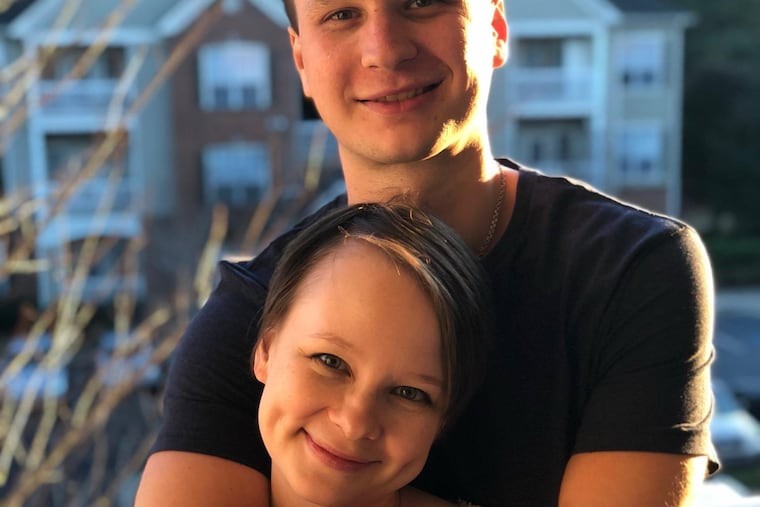 This photo provided by the family shows Robert Gilman and his sister, Lexie Hudson, in Lilburn, Ga., in 2019.