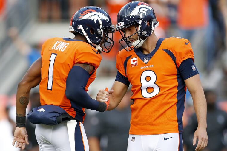 Denver kicker Brandon McManus (right) would like to see those who bet on him to get rewarded.