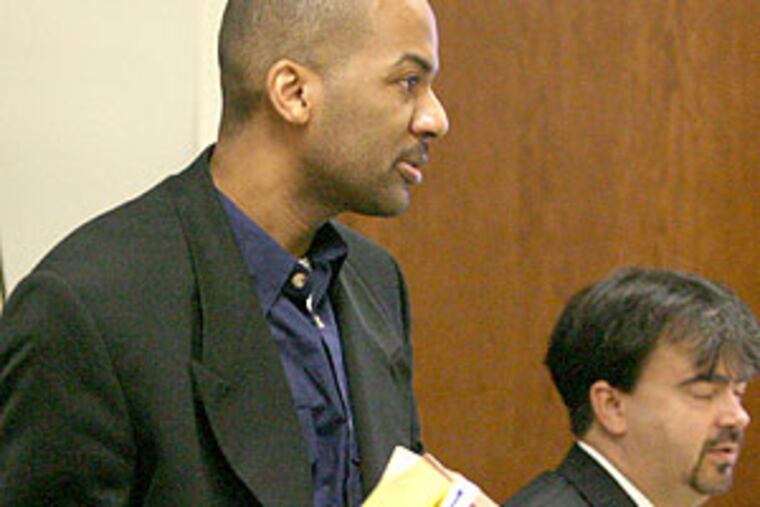 Defendant Troy Whye is representing himself in a murder trial. Whye is accused of killing Rutgers-Camden student Krystal Skinner. (Charles Fox / Staff Photographer)