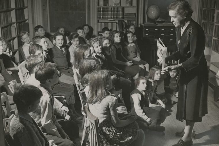 Children’s Hour at the Philadelphia City Institute Library of the Free Library in 1945.