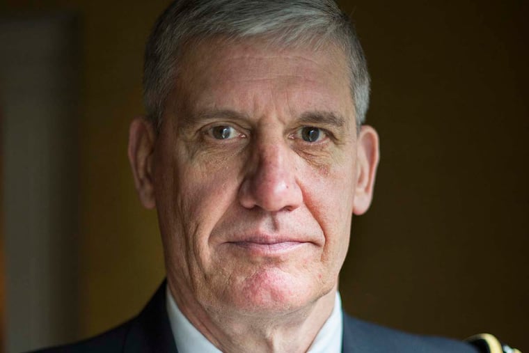 General David Rodriguez, of West Chester, PA, is honored by the West Point Society of Philadelphia at a ceremony held at the Center City Marriott on Saturday, April 9, 2016. JENNIFER KERRIGAN / Staff Photographer
