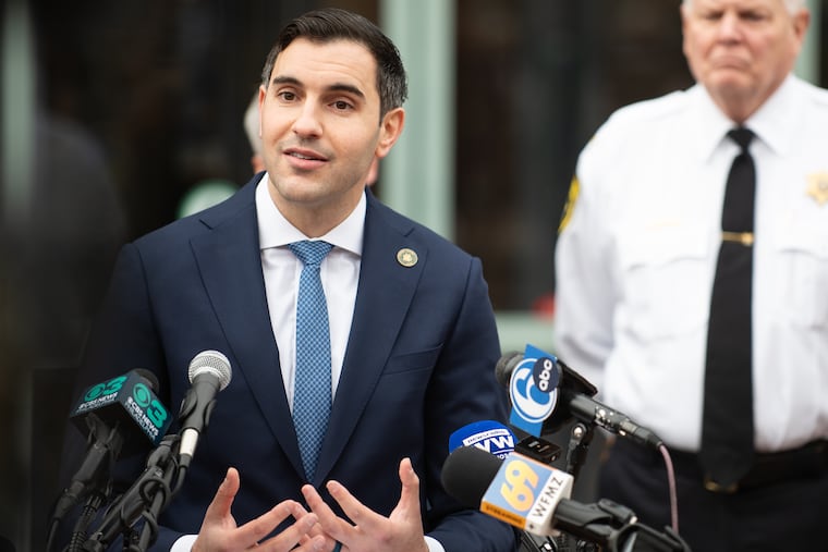 Bucks County Sheriff Danny Ceisler announces the termination of the county’s partnership with ICE, an agreement formally known as 287(g), during a press conference at the Bucks County Justice Center in Doylestown, Pa., on Wednesday, Jan. 14, 2026.