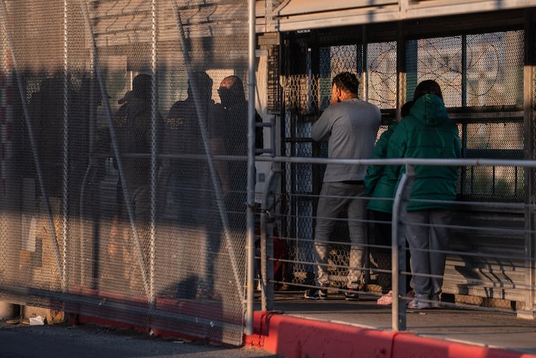 A group of undocumented migrants is deported by U.S. Immigration and Customs Enforcement agents across the McAllen–Hidalgo–Reynosa International Bridge in McAllen, Texas, March 13, 2026.