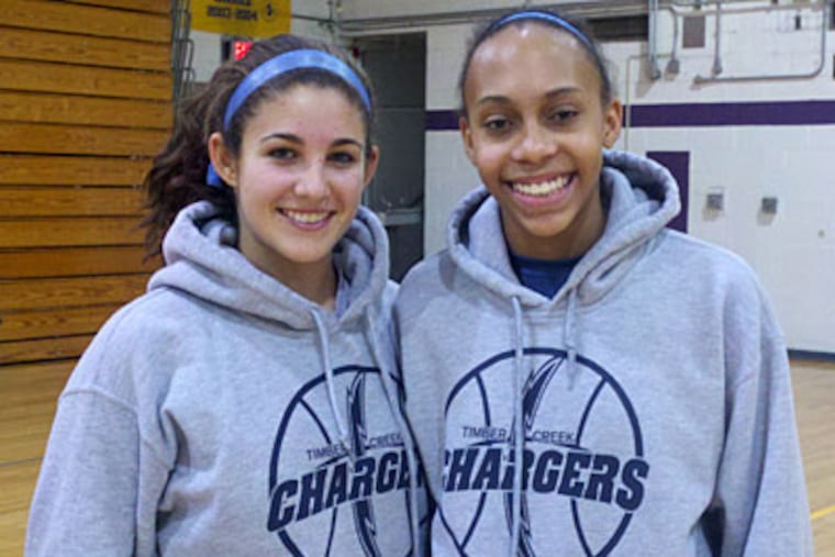 Amanda Riff and Brittany Martin are Timber Creek's top players. (Chris Melchiorre)
