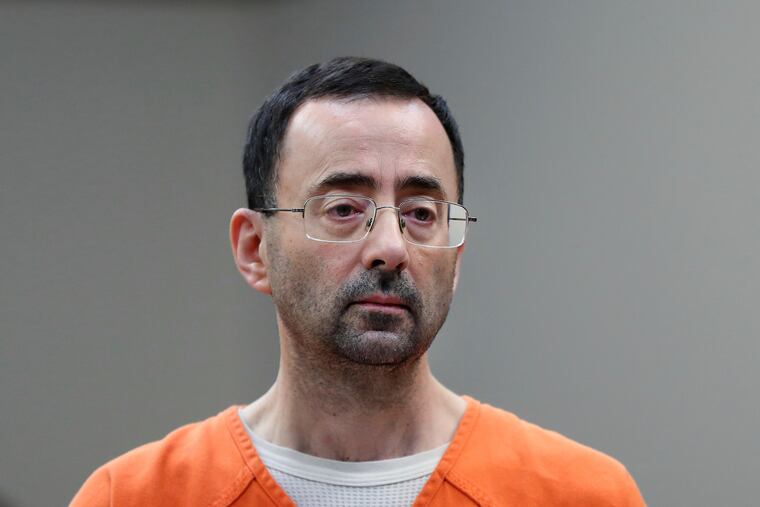 Larry Nassar, shown in court for a plea hearing on Nov. 22, 2017, in Lansing, Mich.