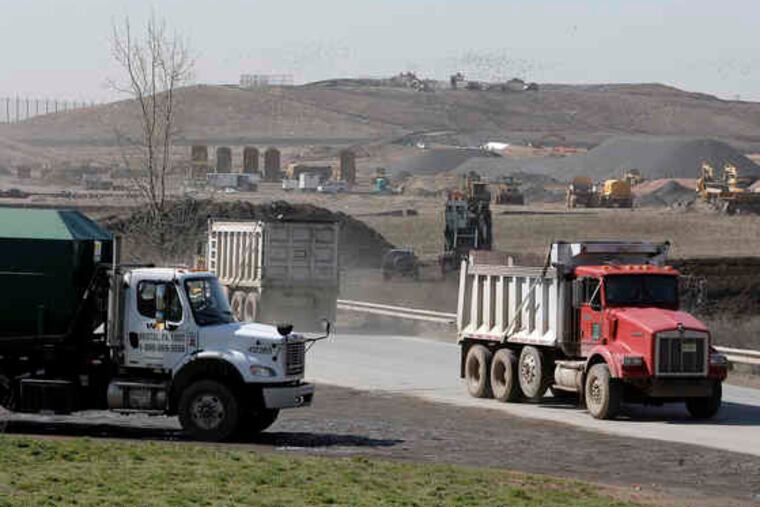 Disposal was down - from 3.4 million tons to 3.3 million - last year at the three-landfill facility in Lower Bucks County. The G.R.O.W.S. site is above; Tullytown, at left.