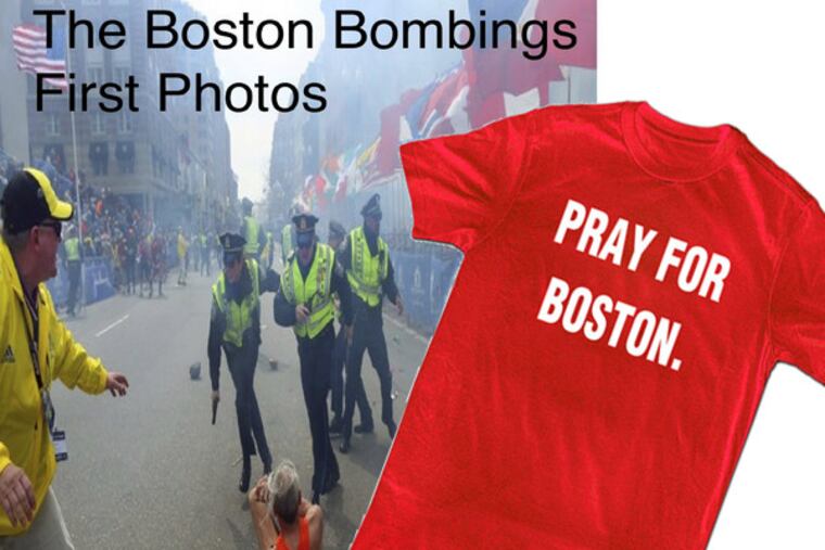 The morning after the deadly explosions in Boston, related merchandise was already for sale at Amazon and eBay.