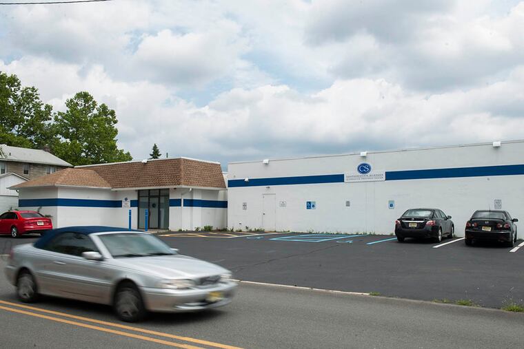 The front entrance of Compassionate Sciences on 111 Coolidge Ave. in Bellmawr, N.J. on June 19, 2015. ( MICHAEL PRONZATO / Staff Photographer )