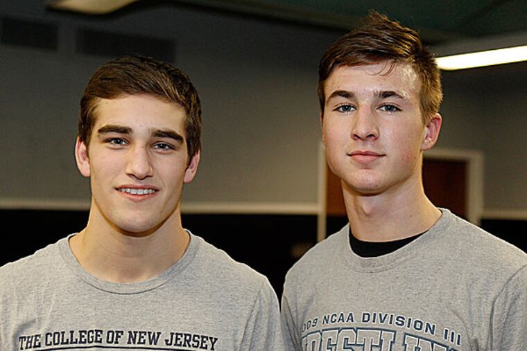 Cherry Hill West's Tyler Brake (left) and Mark Papaneri. (Akira Suwa/Staff Photographer)