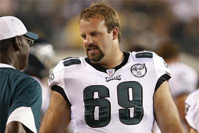 Offensive tackle Jon Runyan played nine seasons with the Eagles.