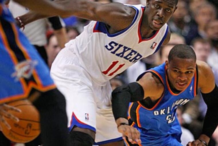 The Sixers fell to the Thunder, 110-105, in overtime on Wednesday night. (Ron Cortes/Staff Photographer)