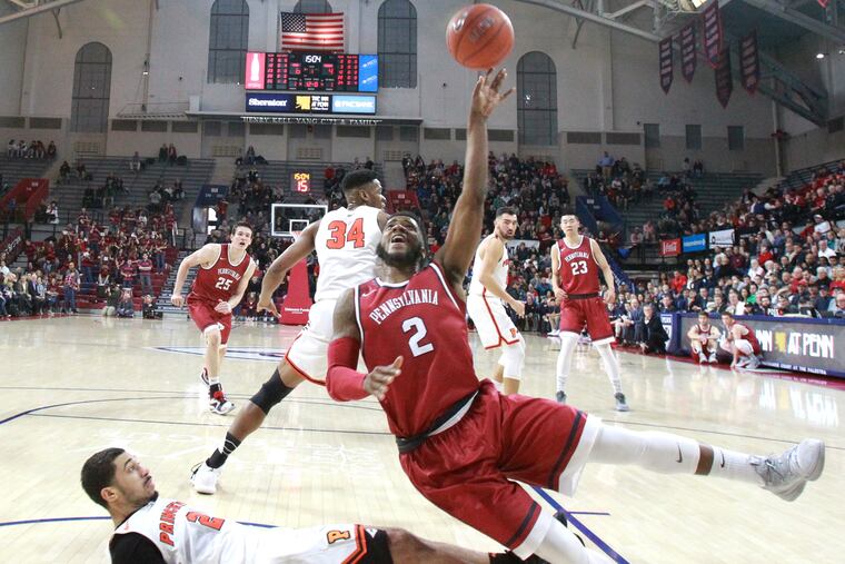 Antonio Woods (2) is proud of his defensive work for Penn.