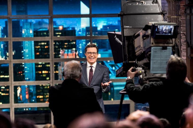 FILE — Stephen Colbert during a taping of “The Late Show,” in Manhattan, April 4, 2017. When the CBS “Late Show” dies prematurely on May 21, Stephen Colbert will have been a late-night host for over two decades, long enough that this feels like the end of a cultural era.