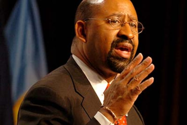 Mayor Nutter seeks legislative authority to raise the city sales tax from 7 percent to 8 percent starting Aug. 1. (Clem Murray / Staff Photographer)