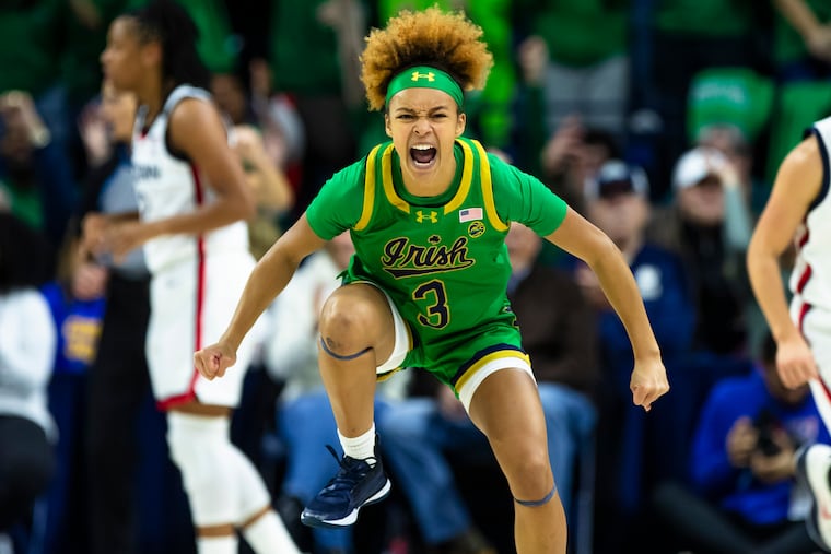 Notre Dame guard Hannah Hidalgo responded to her repost of a controversial social media post from Candice Owens on the ESPN doc "Full Court Press."