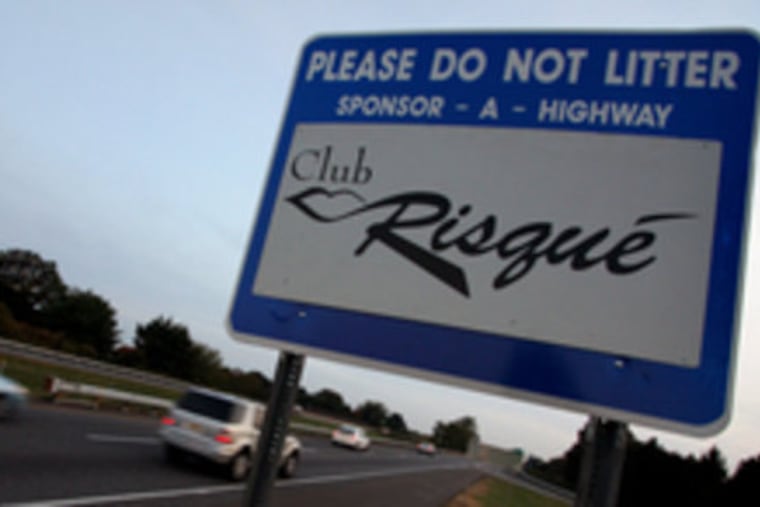 Club Risque, a chain of gentlemen's clubs, has sponsored three one-mile stretches of Interstate 95.