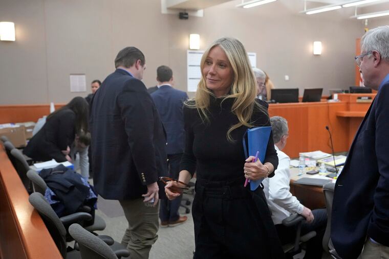 Gwyneth Paltrow leaves the courtroom Wednesday.