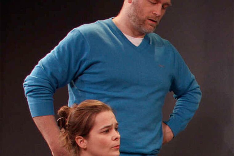 In "God of Carnage," Damon Bonetti and Charlotte Northeast play one of two sets of parents, at the Montgomery Theater.