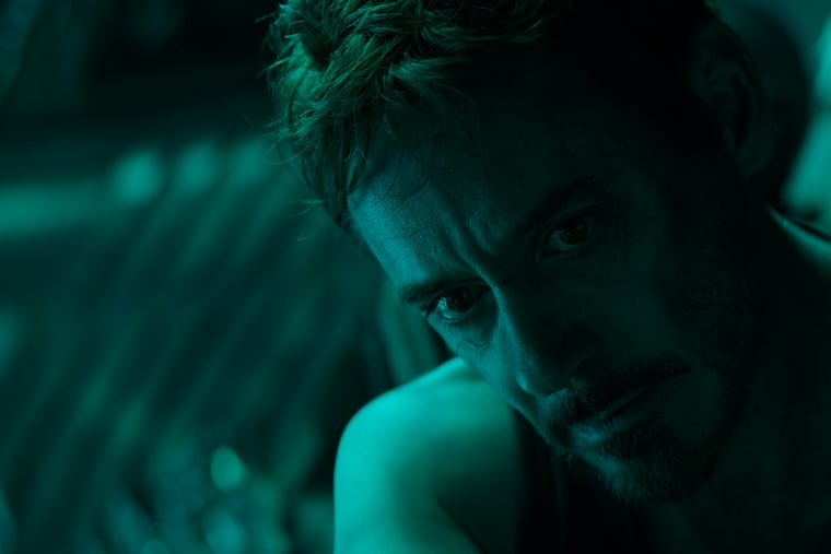 This image released by Disney shows Robert Downey Jr. in a scene from “Avengers: Endgame.” (Disney/Marvel Studios via AP)