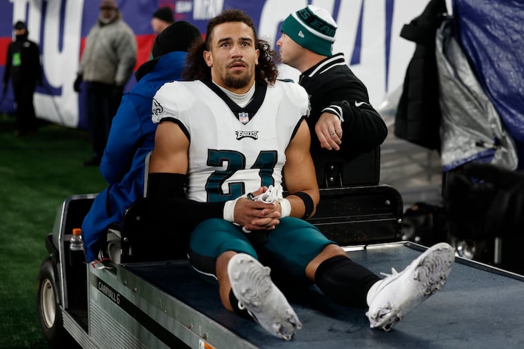 Eagles safety Sydney Brown suffered a torn ACL injury last January against the New York Giants.