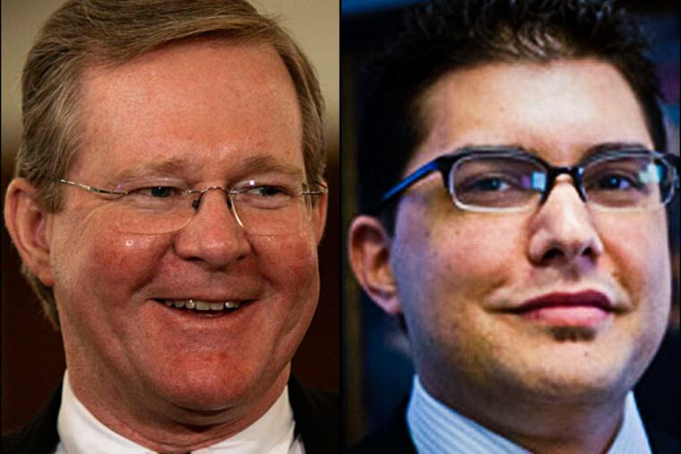 Rep. Sam Smith (left) criticized CAP's "petty, potshot politics." Leo Knepper (right), is Citizens Alliance of Pa. executive director.