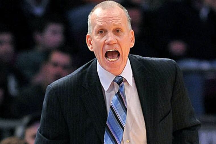 The Sixers suffered just their second loss in eight games Sunday afternoon in New York. (Kathy Kmonicek/AP)