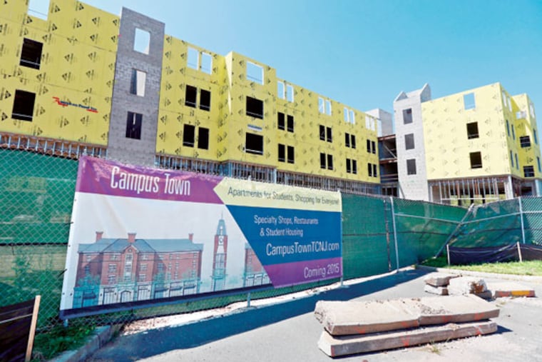 The College of New Jersey has partnered with private developers to build a "Campus Town." ( DAVID SWANSON / Staff Photographer )