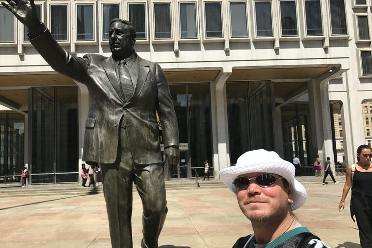 The Rizzo statue across from City Hall.