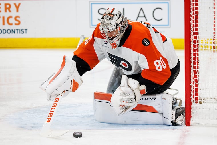 Flyers goaltender Dan Vladar left Wednesday's game against Buffalo with an undisclosed injury.