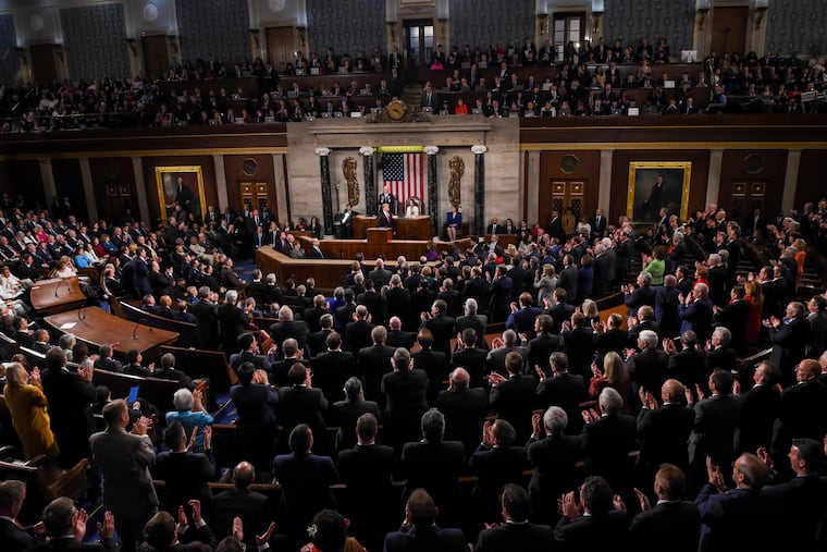 President Donald Trump delivers his State of the Union address before a joint session of Congress.