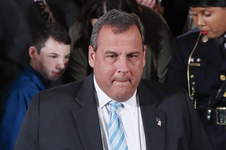 Gov. Christie at the White House last month in his role as President Trump’s top adviser on the opioids crisis.