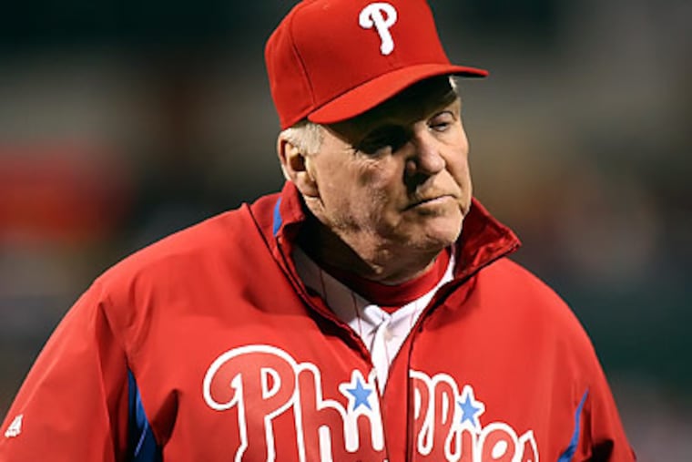 "I got upset when I came in and saw everybody looking at movies," Charlie Manuel said. (Steven M. Falk/Staff file photo)