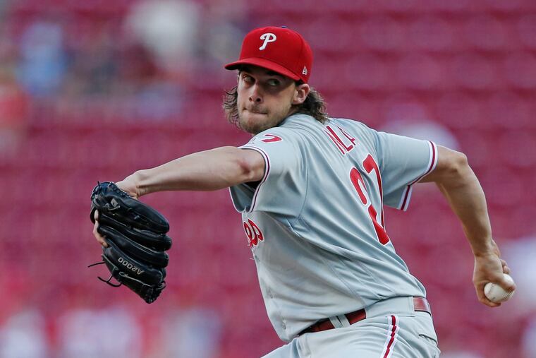 Phillies starter Aaron Nola lasted only four innings.