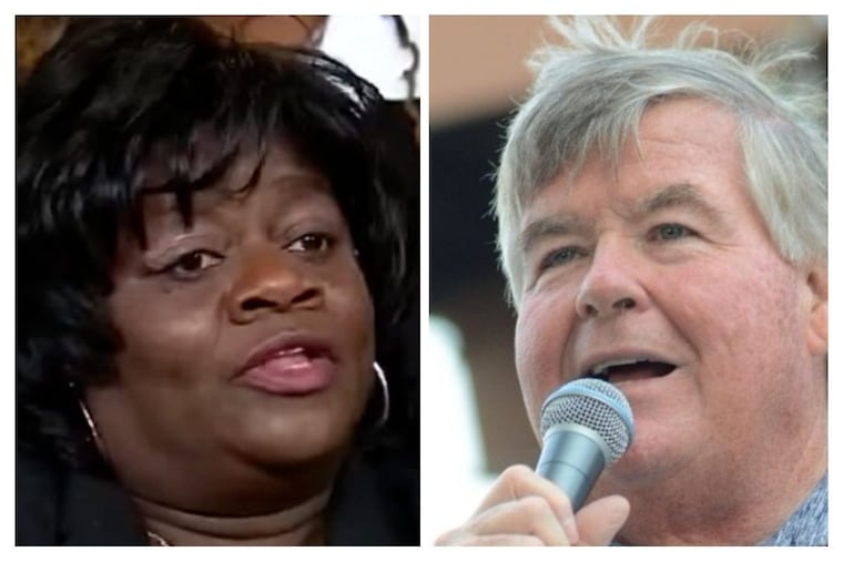 GOP ward leader Daphne Goggins, left, said the party’s voting system made her feel “violated as a black person.” Chairman Michael Meehan, right, said the current structure is fair.