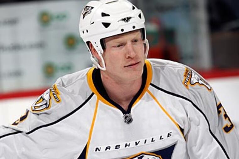 Former NHL player Wade Belak was found dead in his condominium in Toronto Wednesday. (David Zalubowski/AP)