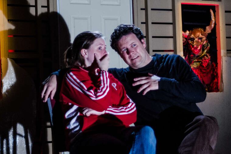 Megan Slater, as Joan , and Jared Michael Delaney, as Jeff, play the couple in the deliberately fragmented play. AARON OSTER