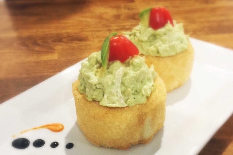 Reina Pepiada arepa with chicken salad at TartArepería.